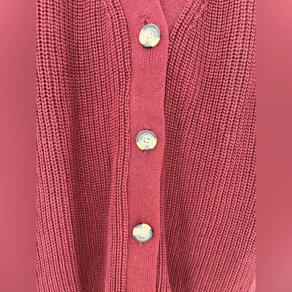 *NWT* GAP Women's Deep Burgundy Cardigan Sweater (Sz M) - Picture 4 of 9